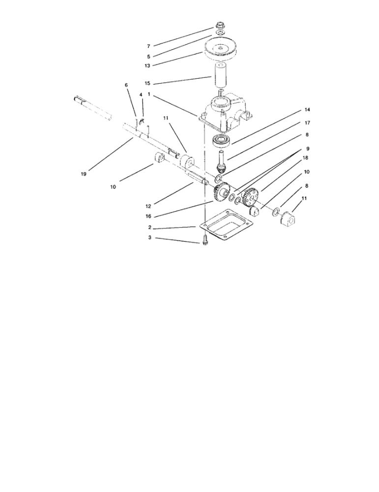 Gear Case Diagram and Parts List for 10323 210000001 + UP Lawn Boy Lawn Mower